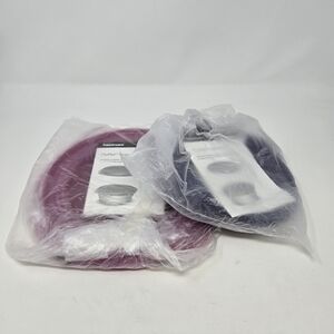 NOS VINTAGE TUPPERWARE FLATOUT! CONTAINER BOWL LID FUSCHIA & PURPLE MEDIUM SMALL